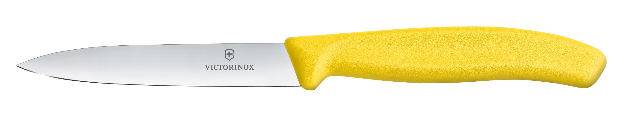 Swiss Classic vegetable knife, smooth, 10 cm - yellow