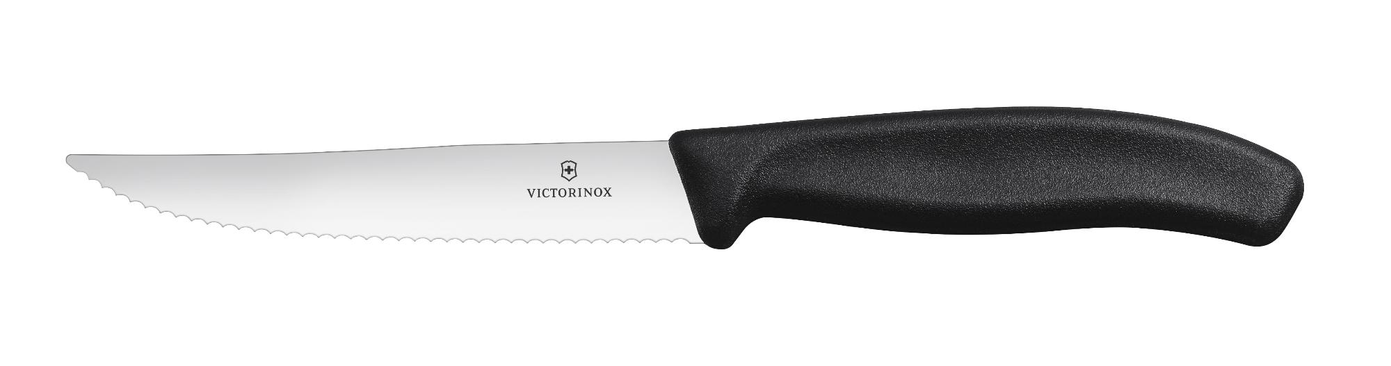Nôž na steak a pizzu, Victorinox, Čierna, 2 ks, (L)232mm