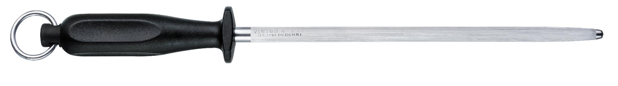 Fibrox steel sharpener, round, 23 cm - black