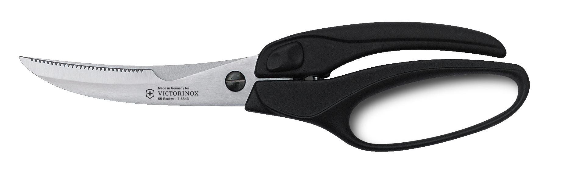 Professional poultry shears, 25 cm - black