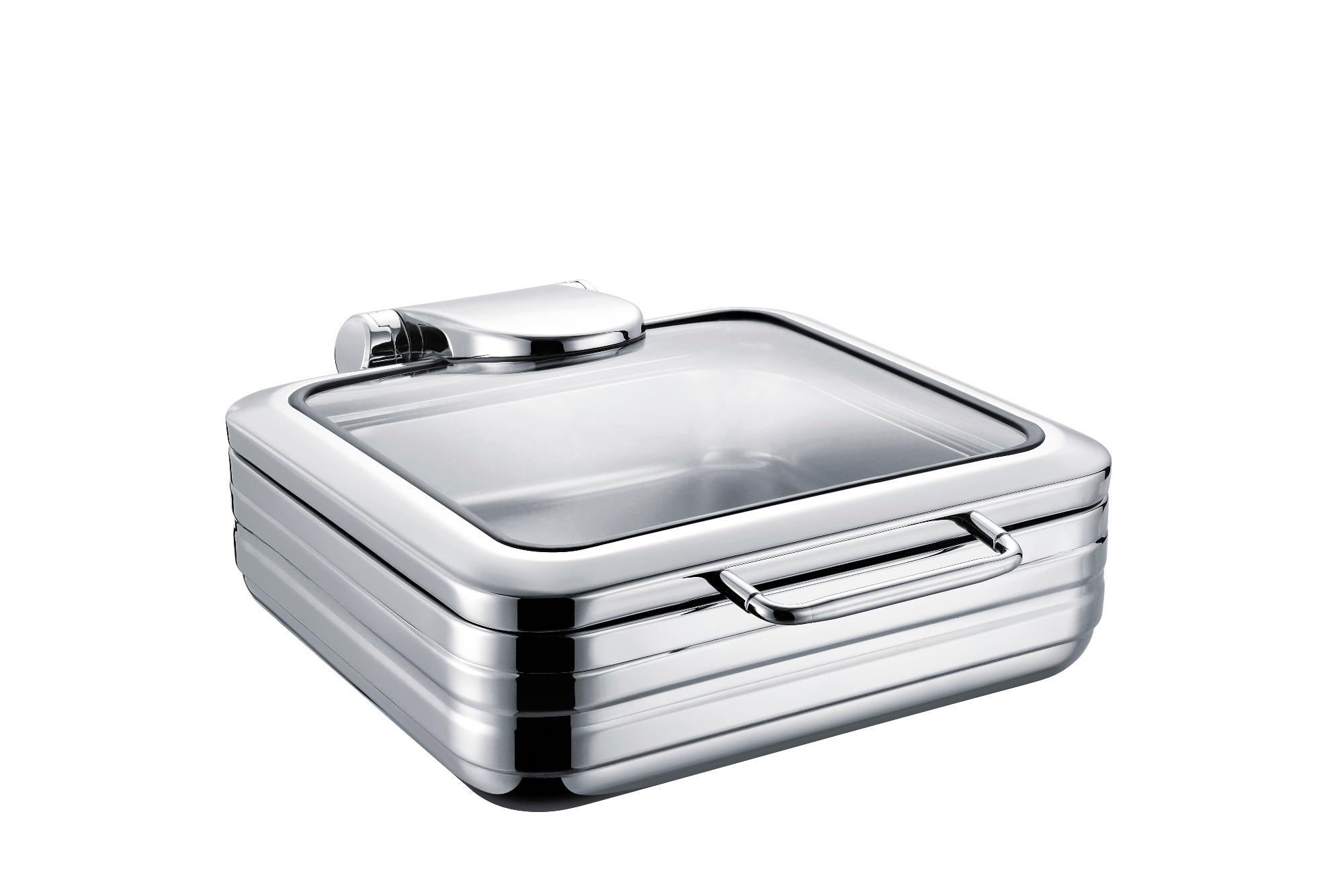 De Luxe Eco GN 2/3 chafing dish with a glass lid