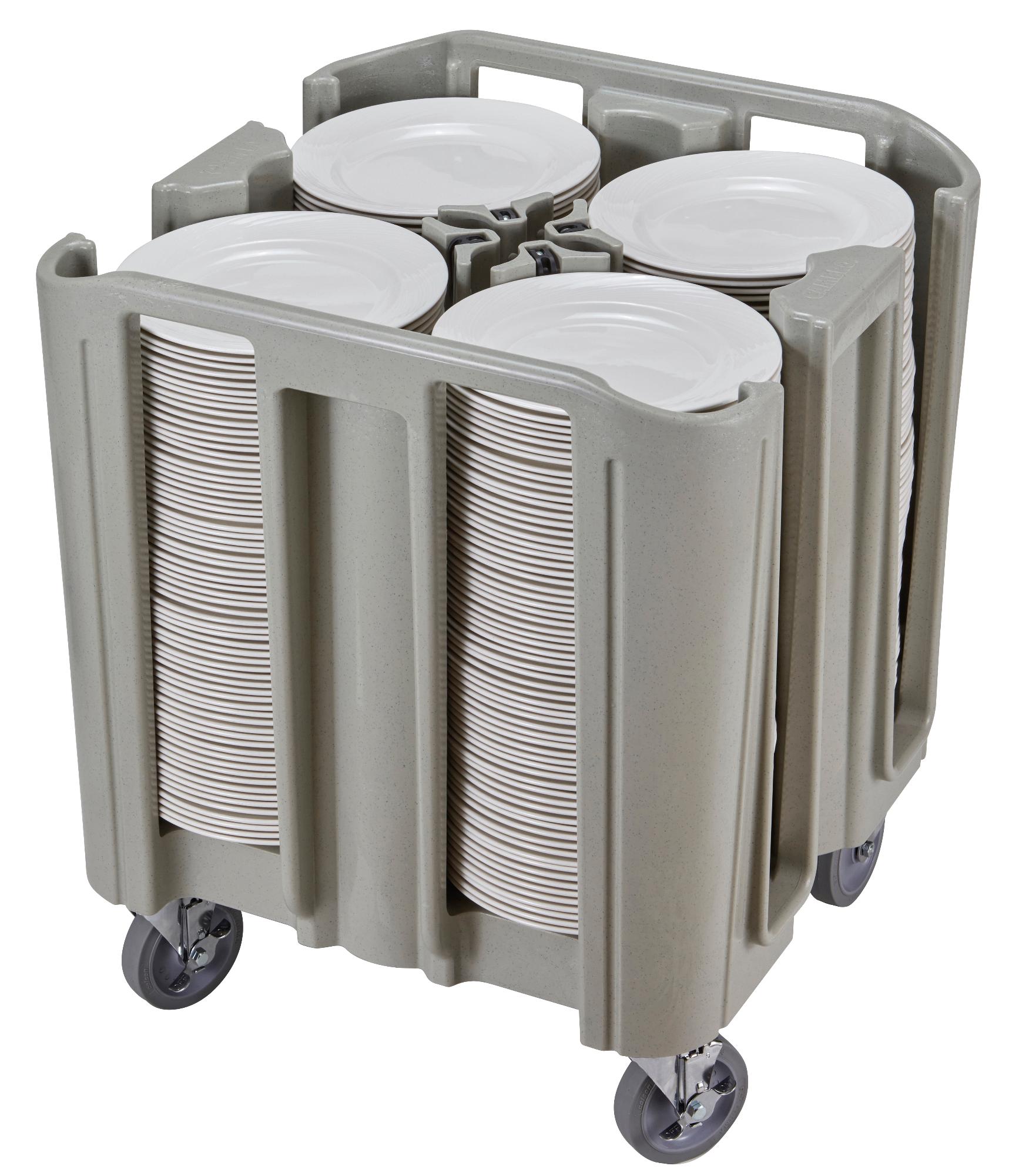 Kompaktný nastaviteľný tanier caddy s, 4 veže 68,8 x 68,6 x 80,70 cm, škvrnitá sivá