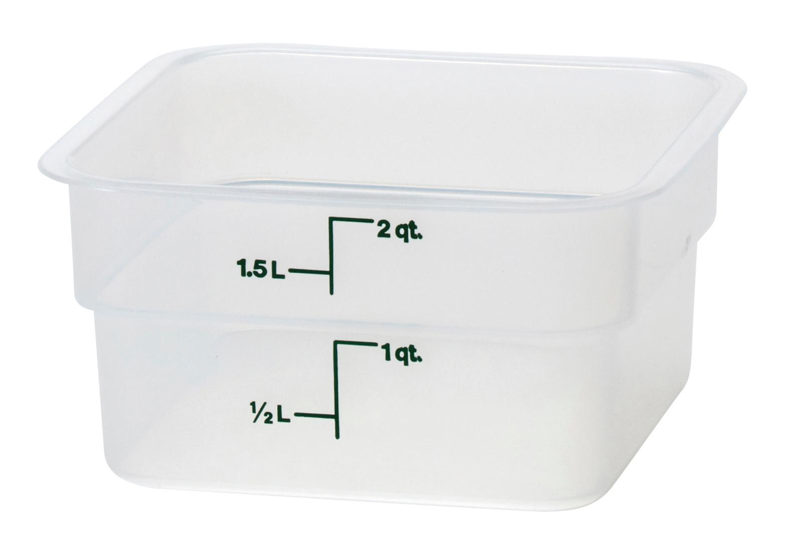 CamSquare transparent polypropylene food storage container, 185x185x100 (H)mm