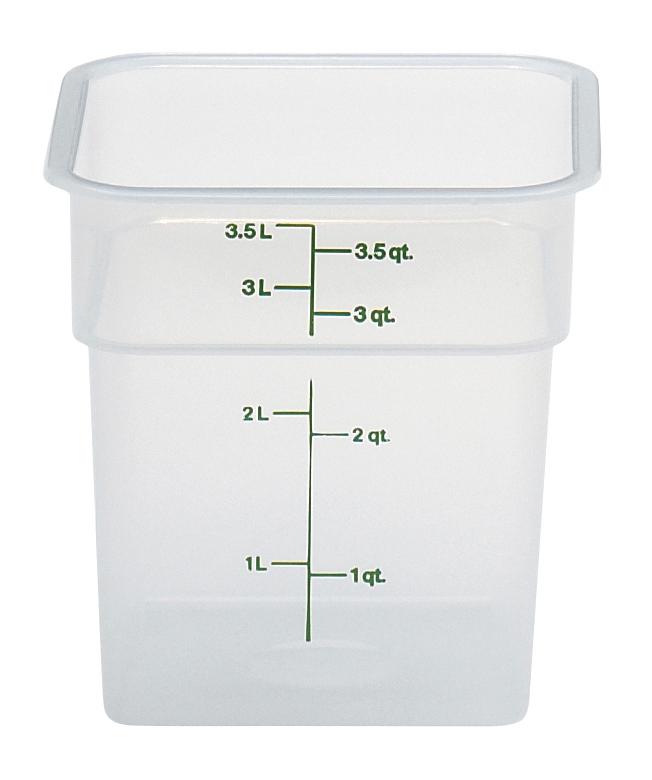 Polypropylén Translucent Camsquare Transparent 3,8 ltr