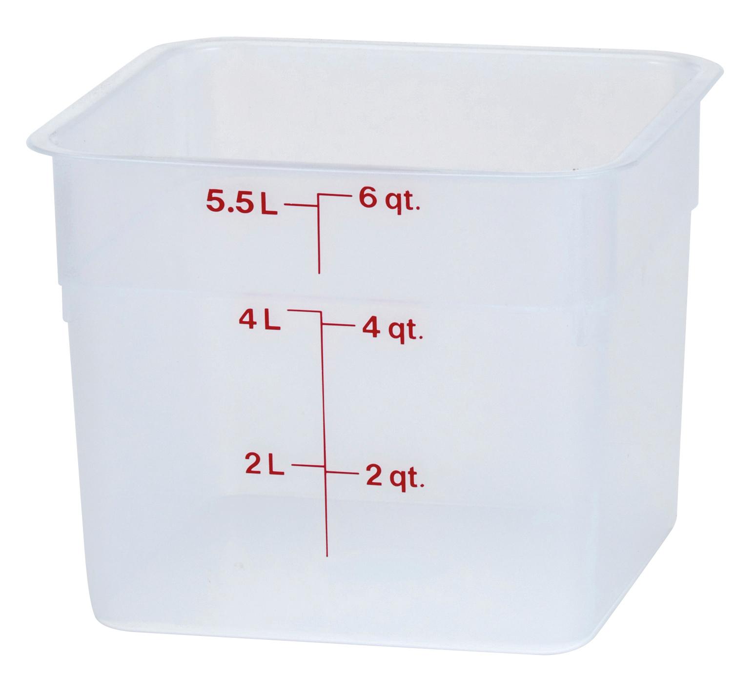 CamSquare transparent polypropylene food storage container, 215x215x185 (H)mm