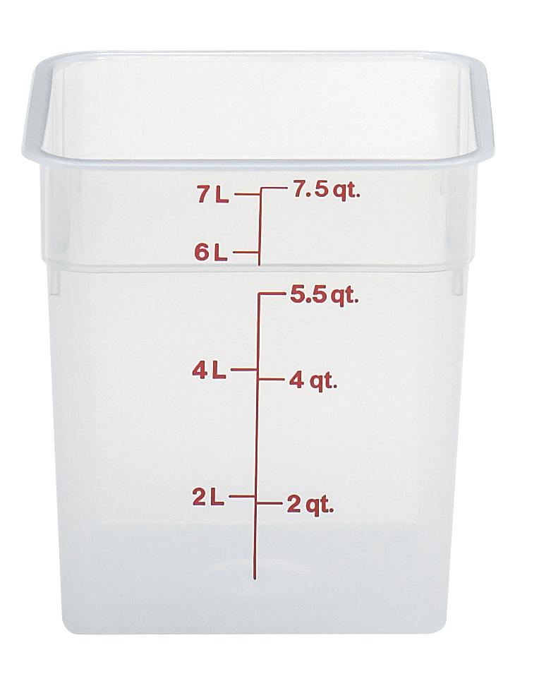 CamSquare transparent polypropylene food storage container, 215x215x230 (H)mm