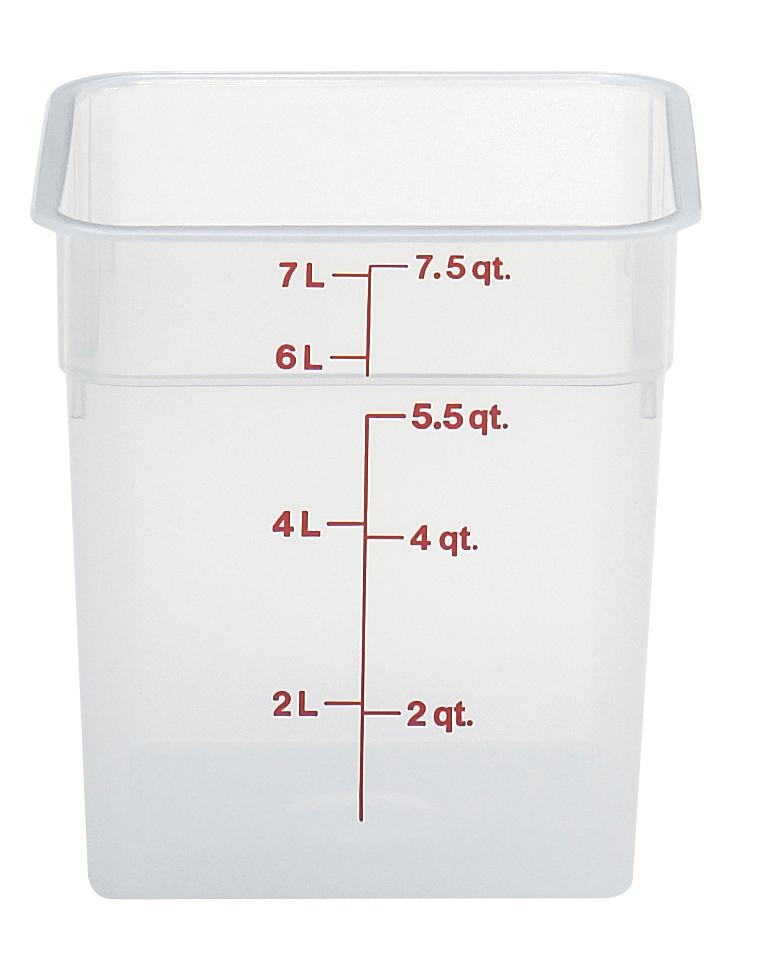 Polypropylén Translucent Camsquare Transparent 7,6 ltr