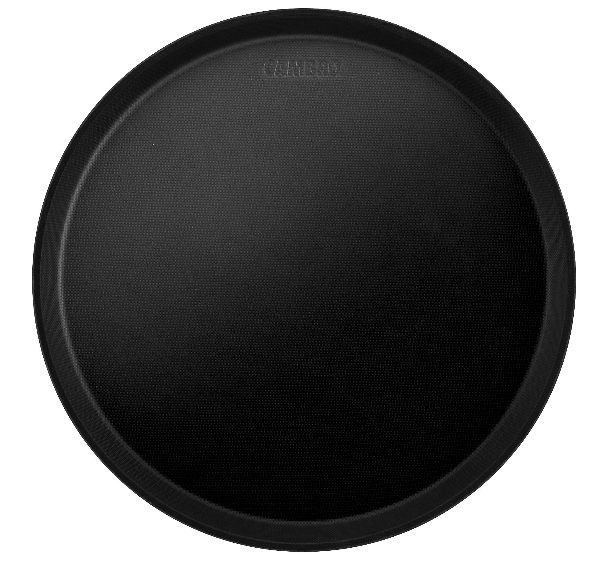 Camtread serving tray, round, non-slip surface, black, 355mm