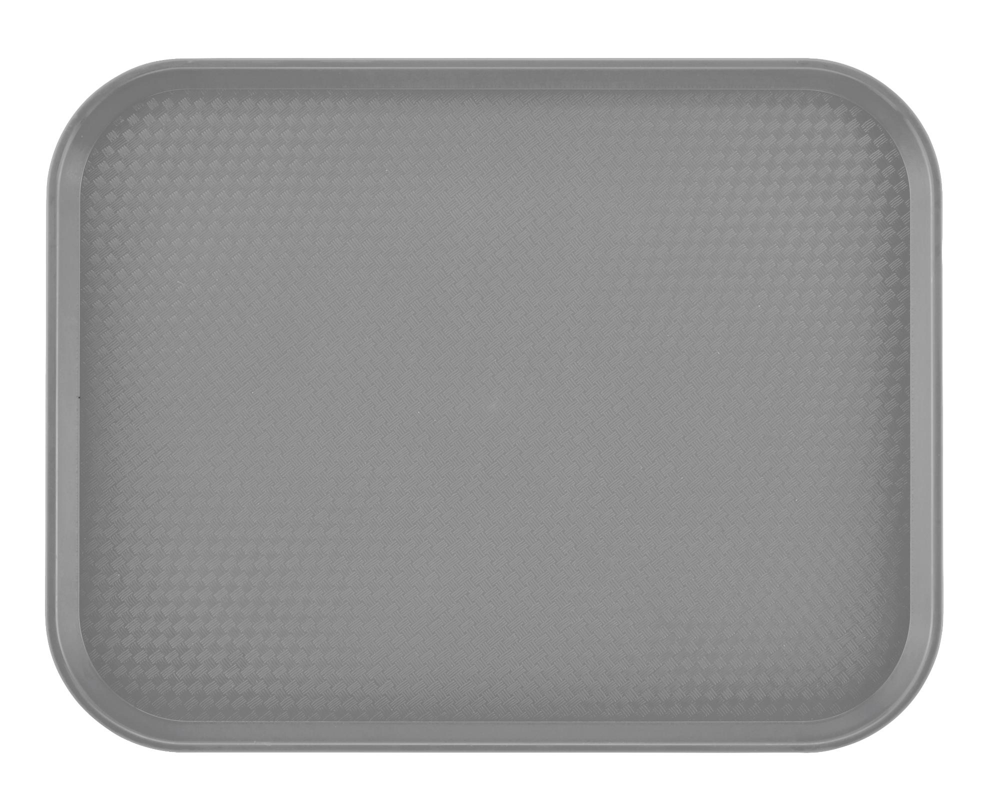 Fast Food polypropylene tray, textured surface, grey, 300x410 mm