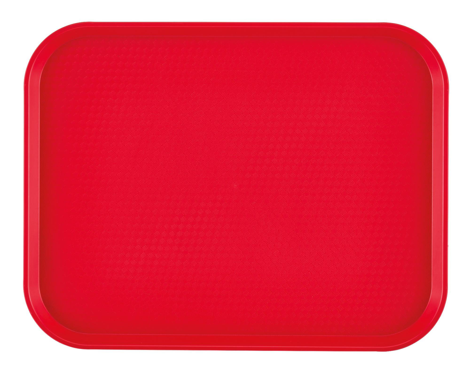 Fast Food polypropylene tray, textured surface, red, 300x410 mm