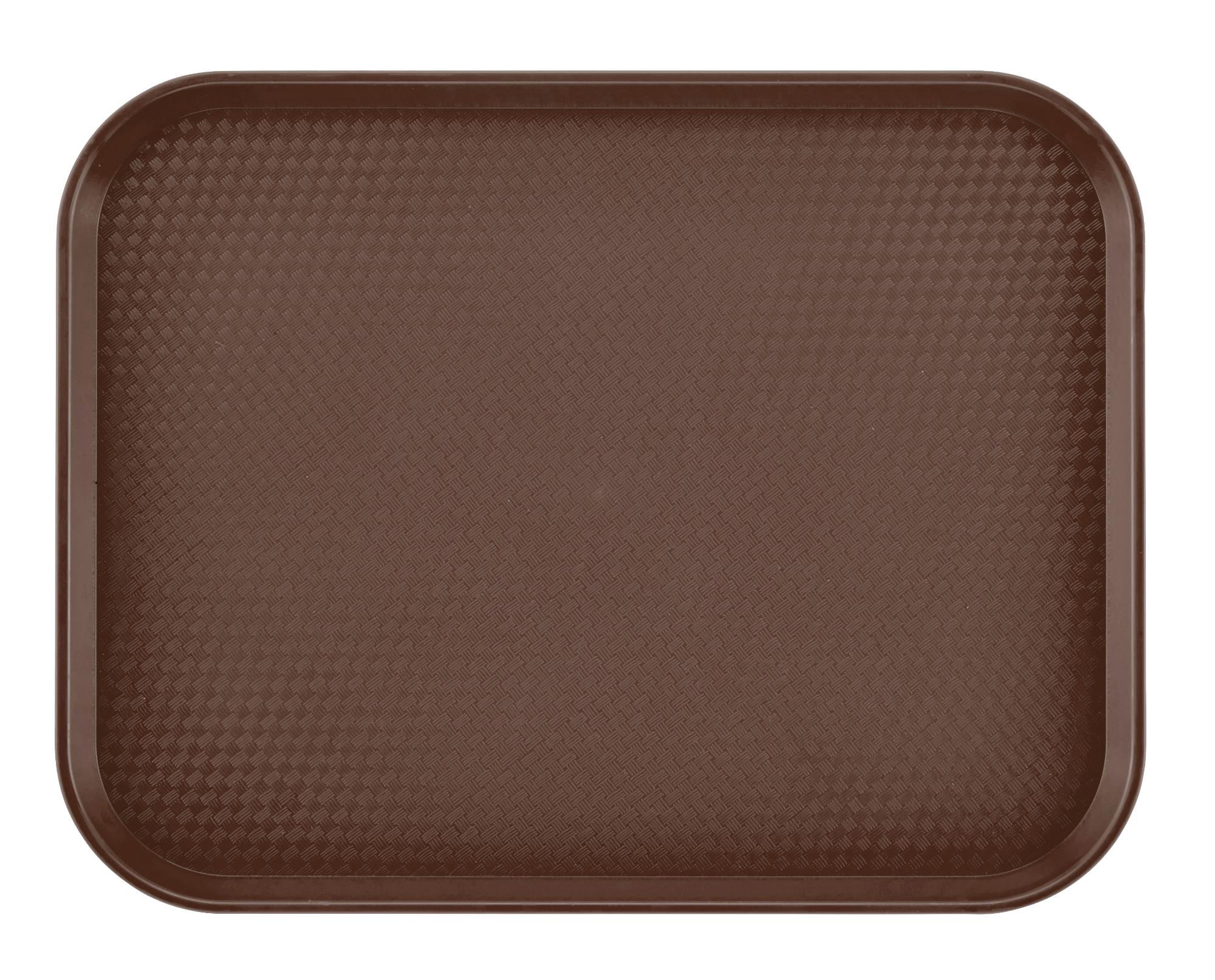 Fast Food polypropylene tray, textured surface, brown, 300x410 mm