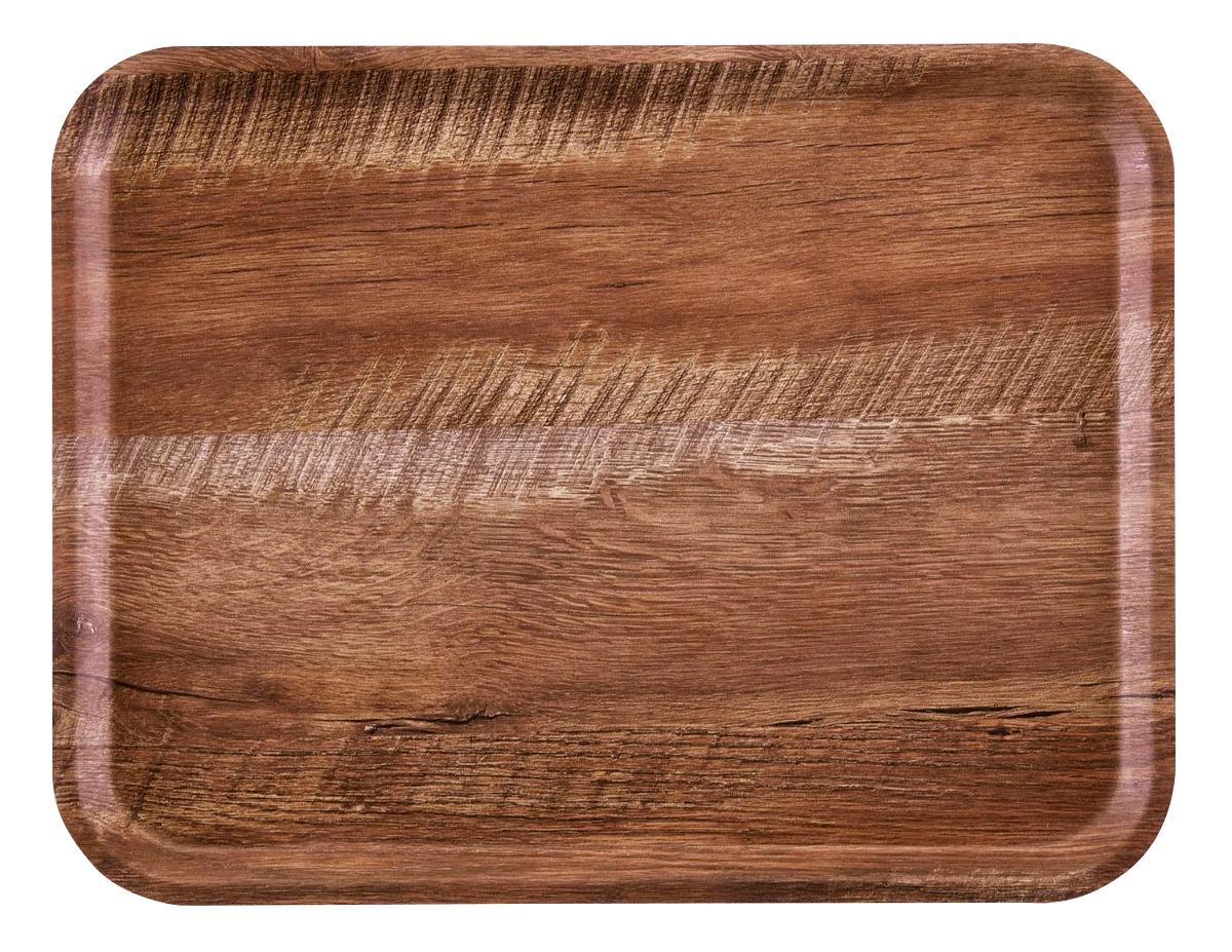 Capri rectangular laminated tray with smooth surface, oak, 370x530mm