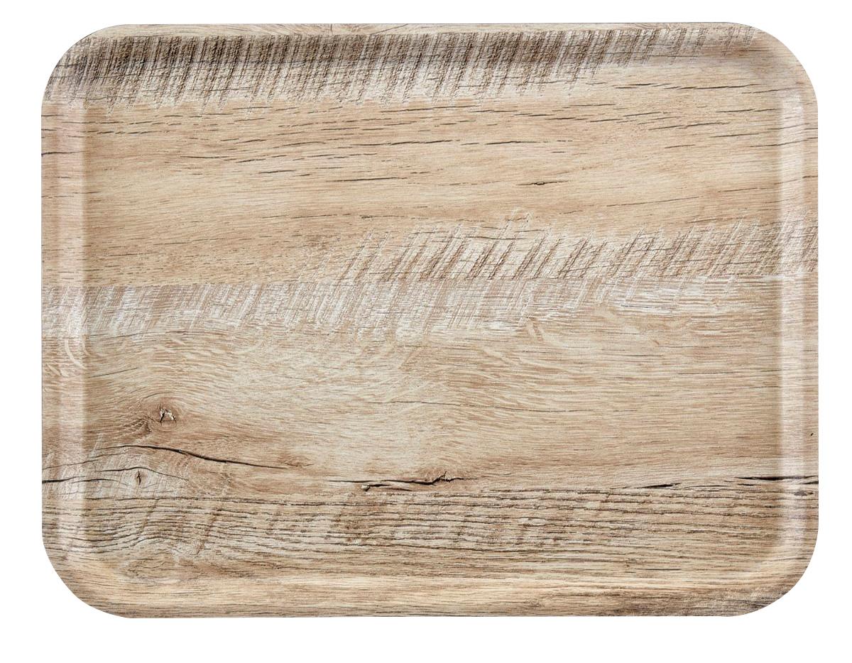 Capri rectangular laminated tray with smooth surface, light oak, 370x530mm