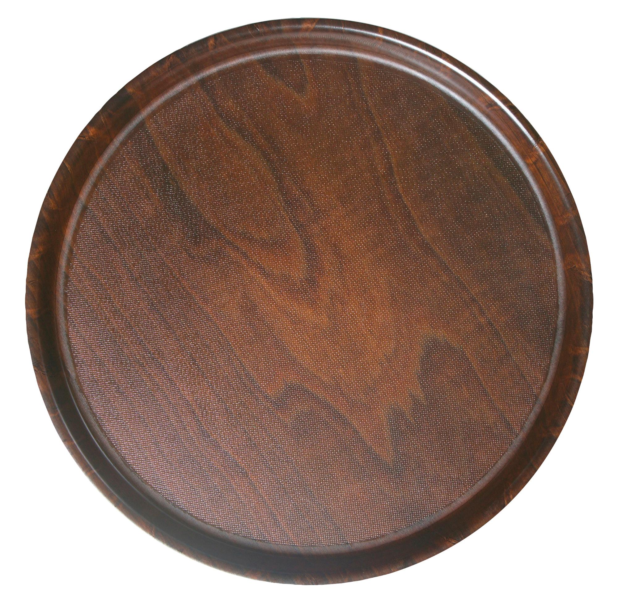 Round wooden tray with non-slip surface, beech veneer, 420mm
