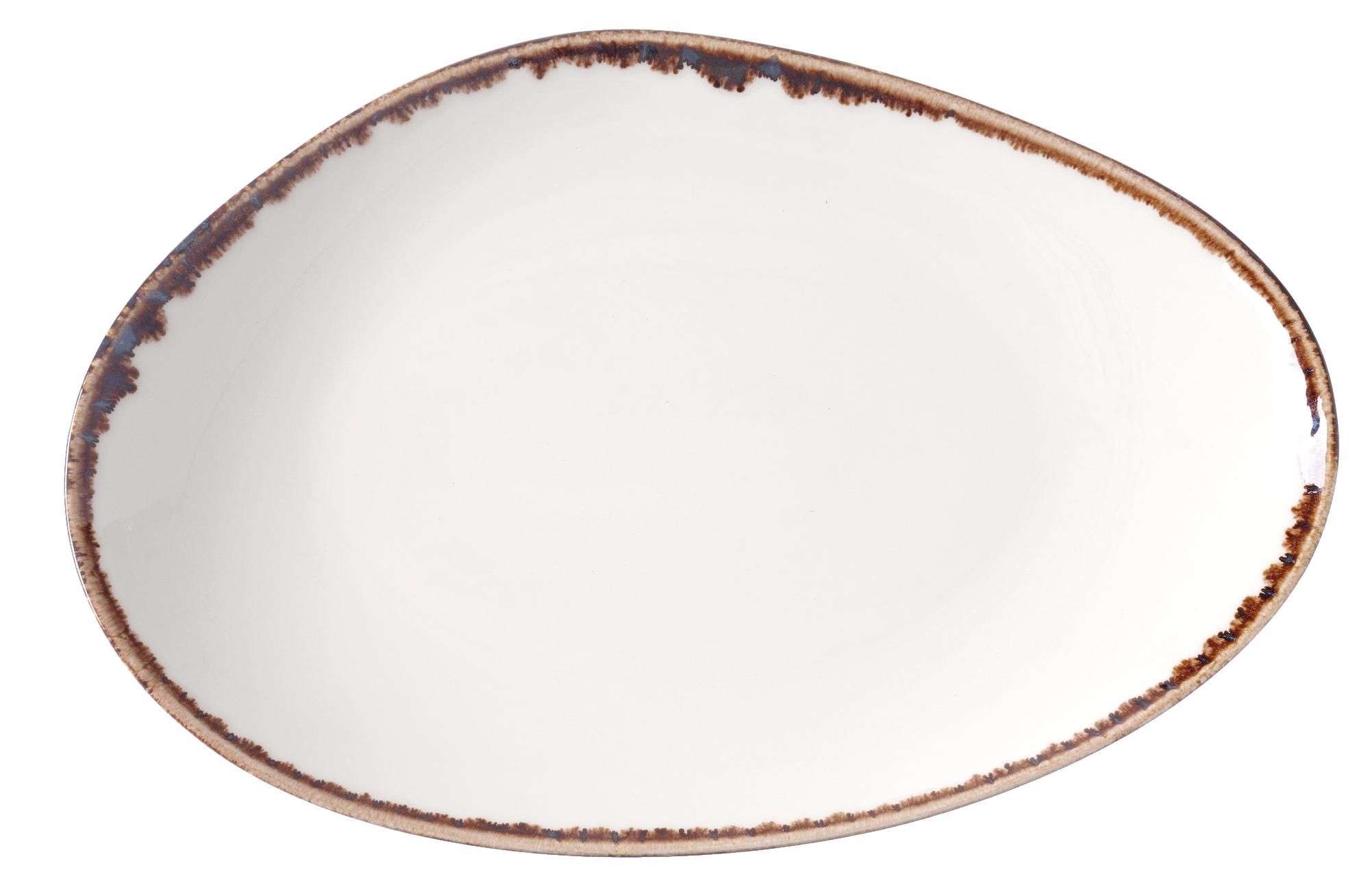 Vanilla organic shape plate, 350x210mm