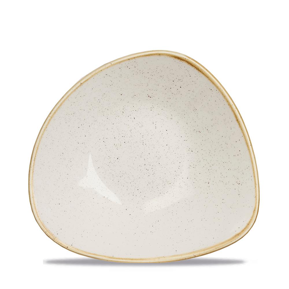 Stonecast Barley White triangular bowl, 185mm