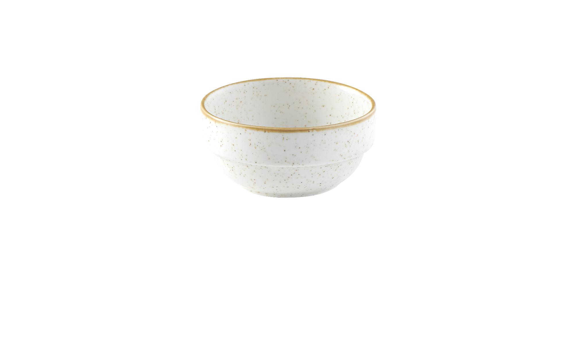 Stonecast Barley White stacking bowl, 115x(h)55mm
