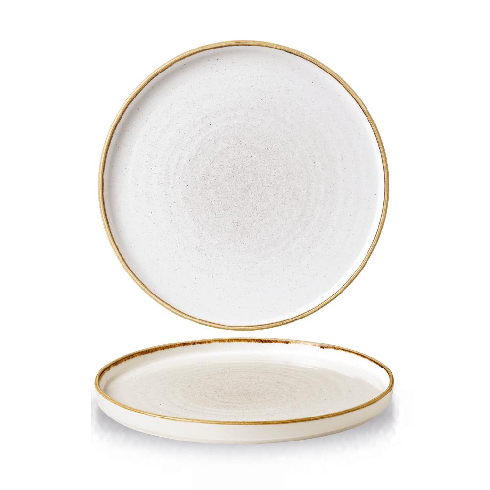 Stonecast Barley White walled plate, 210x(h)20mm