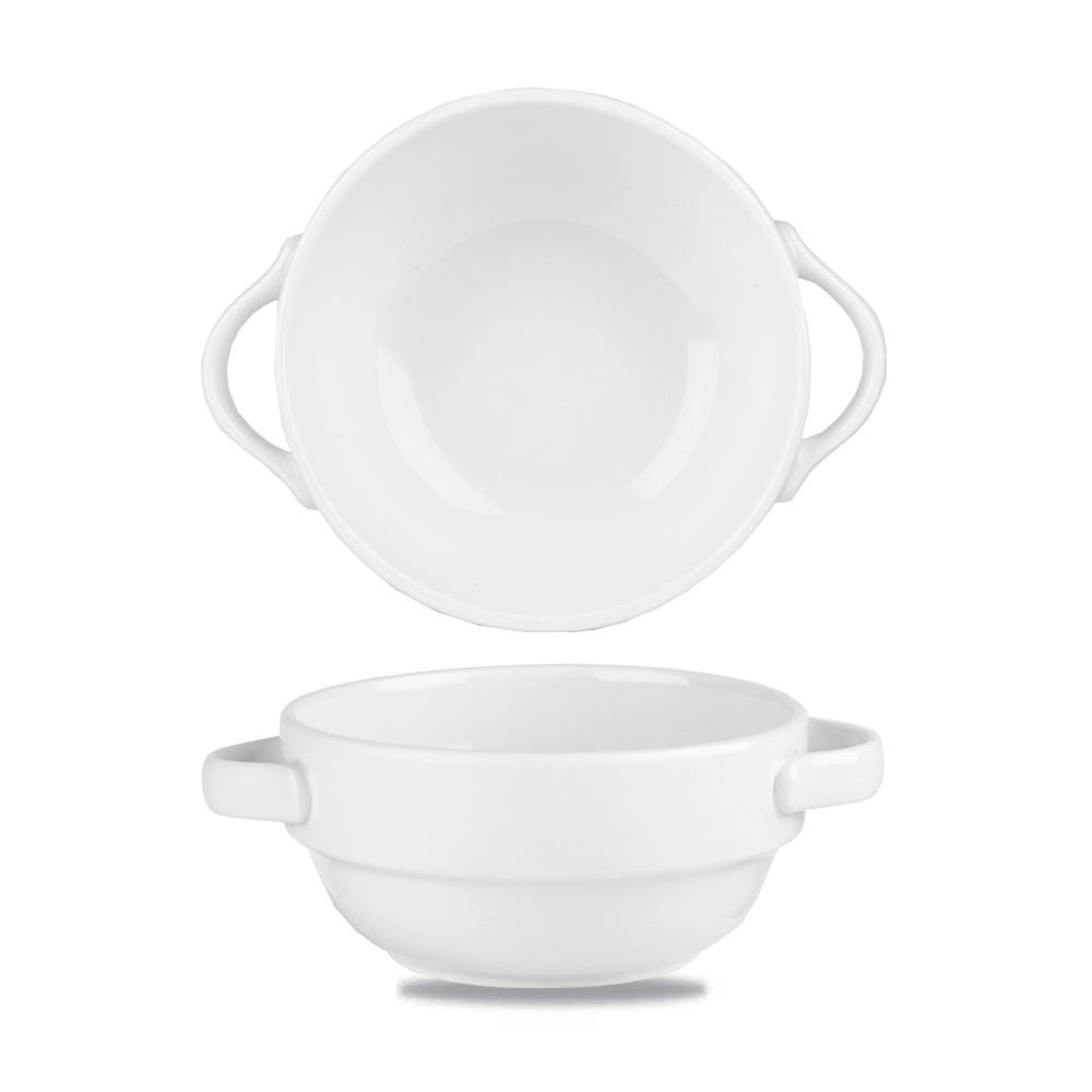 White Handled stacking bowl, 360ml