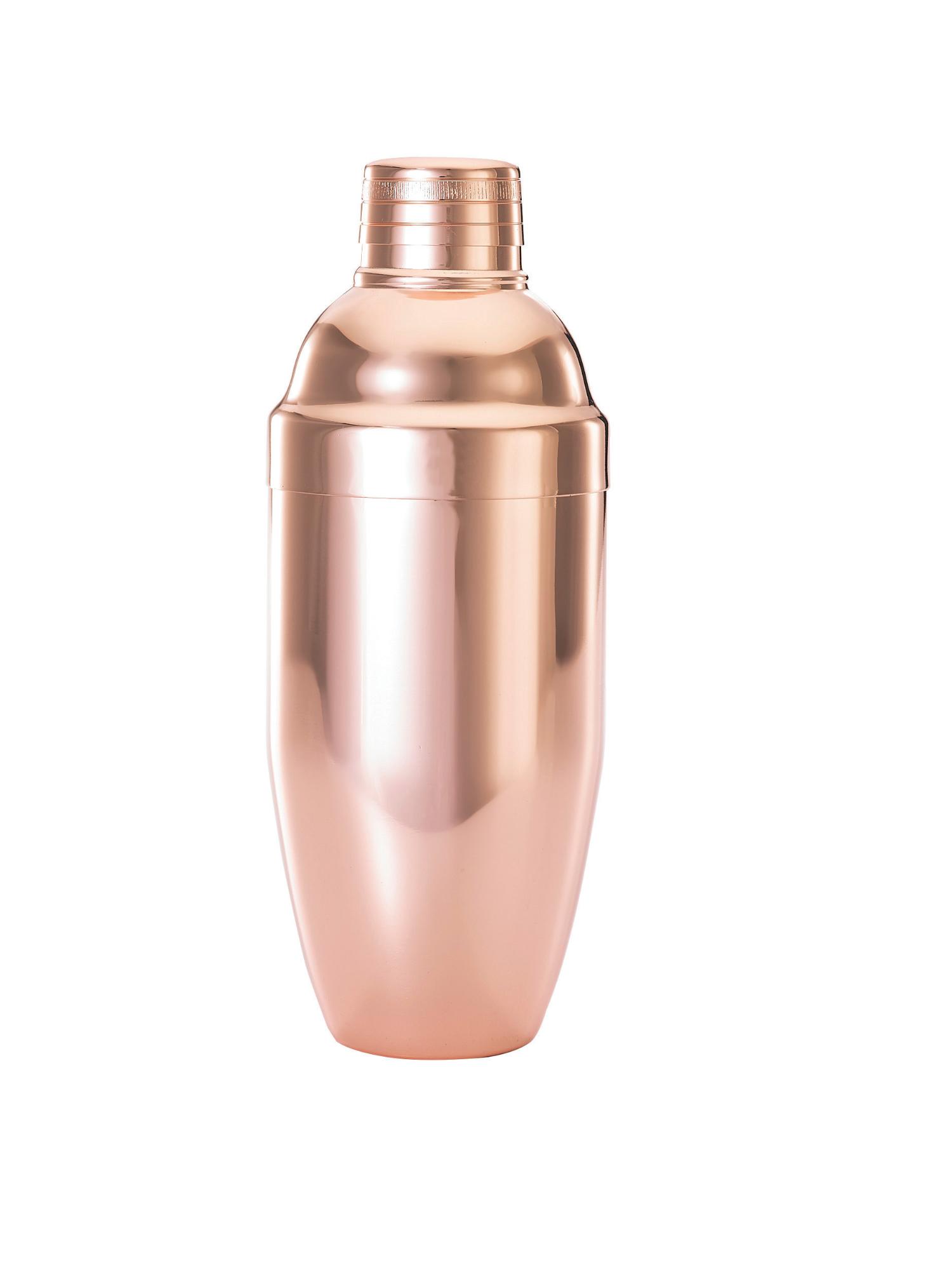 3-Pc Japanese Cocktail Shaker Set, Copper plated