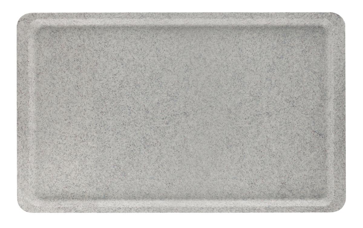 Rectangular flat rim tray GN 1/1, granite
