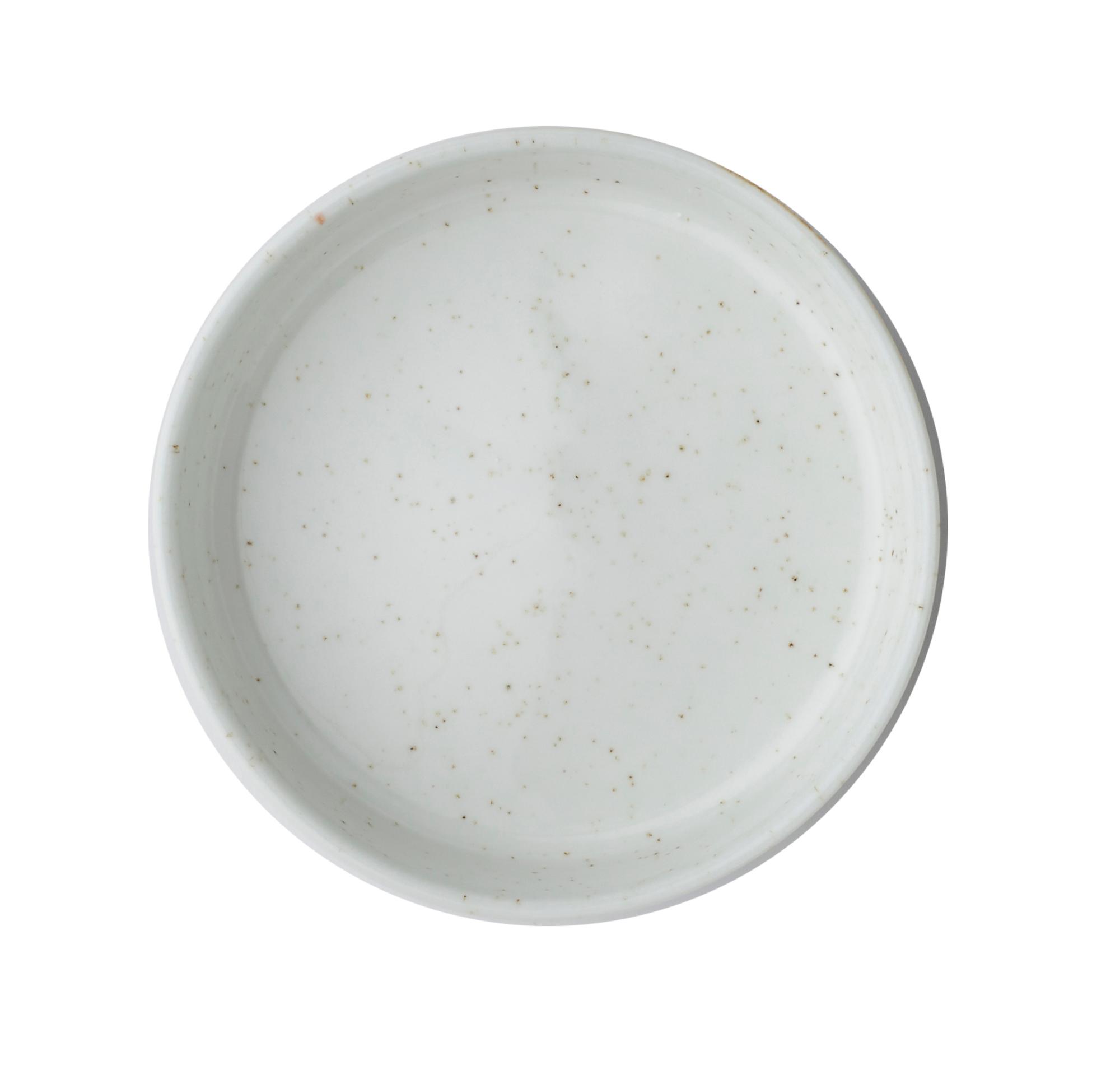 Nourish  Barley White sided dish, 120mm