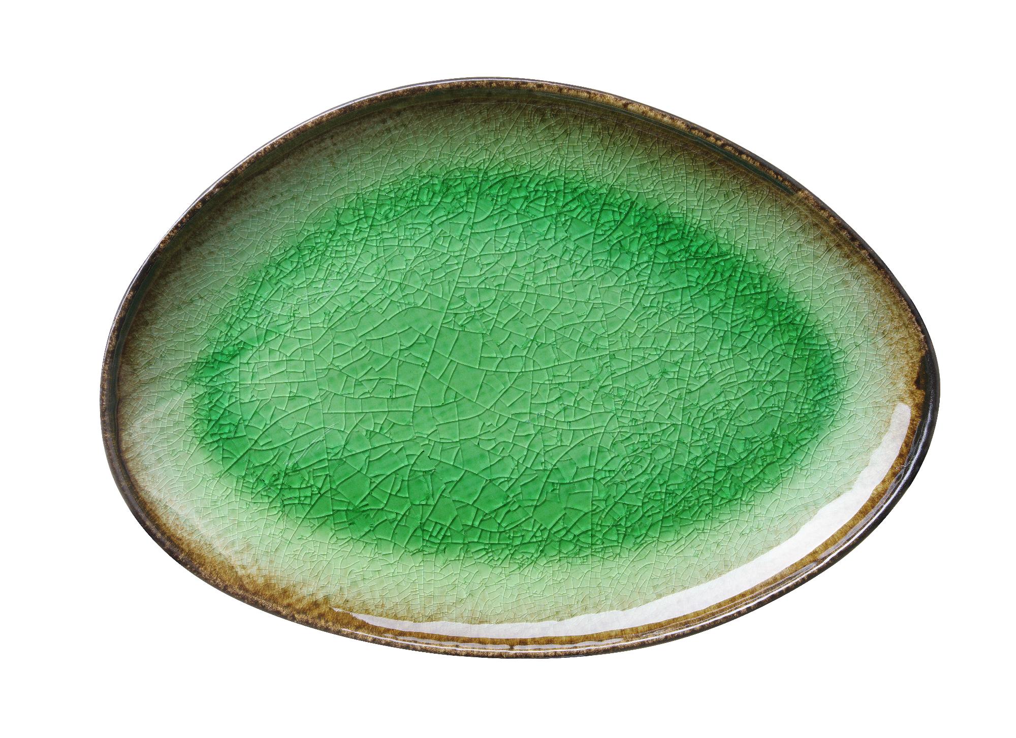 Beryl organic shaped plate, 270x190mm