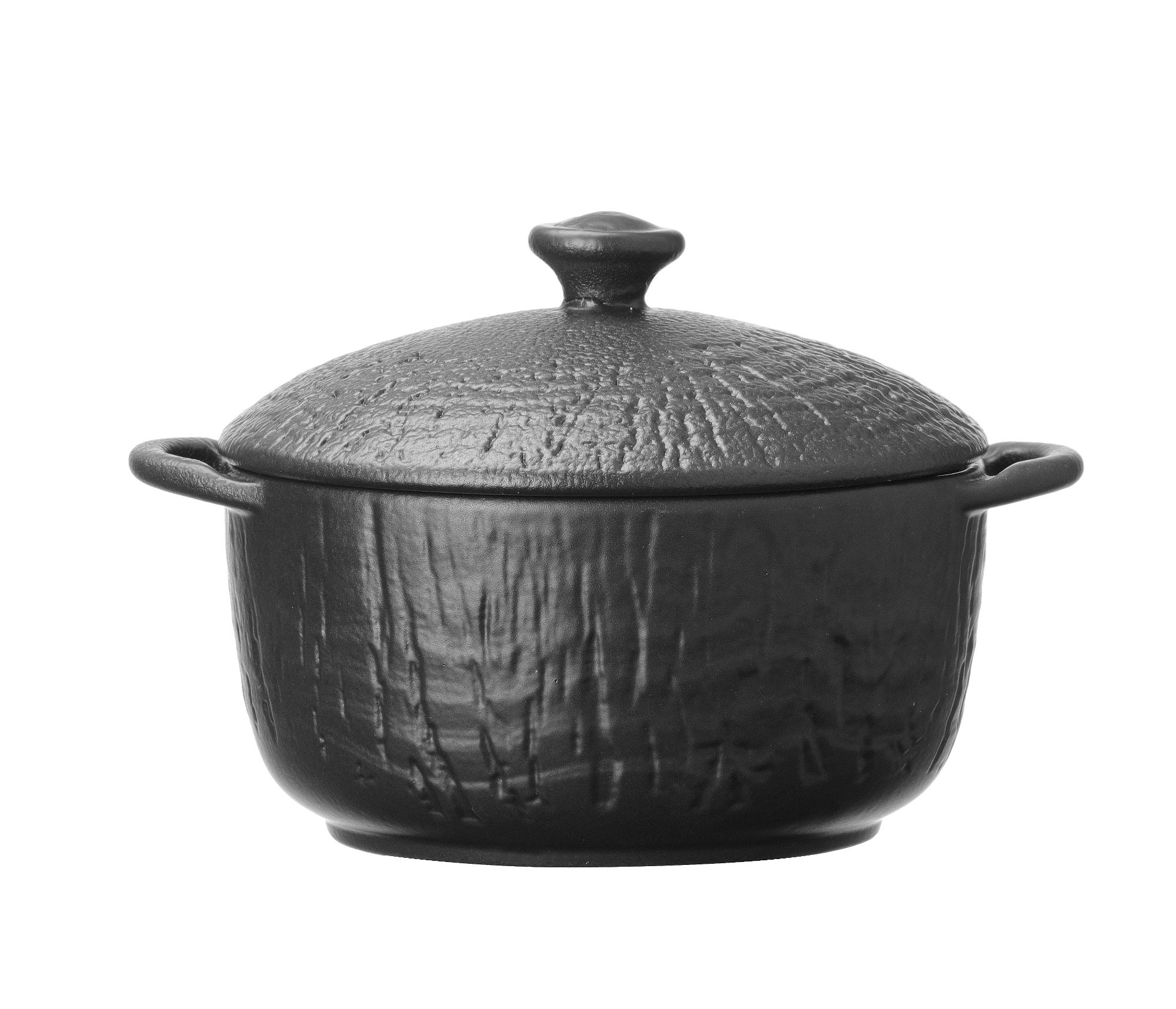 Crust handle tureen with lid, 140mm