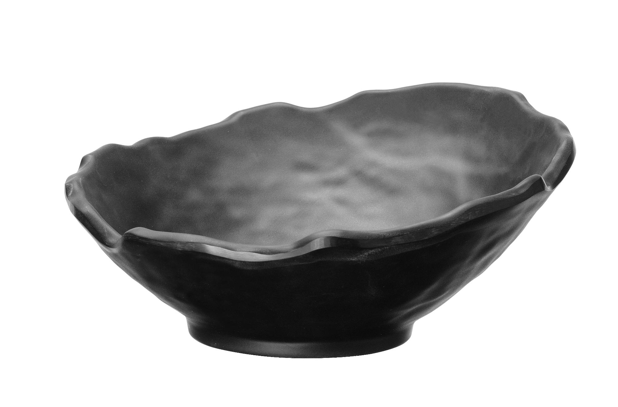 Rock slanted bowl, black, 232x225x(h)95mm