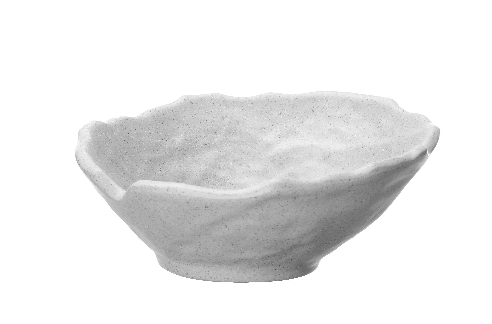 Rock slanted bowl, grey, 232x225x(h)95mm