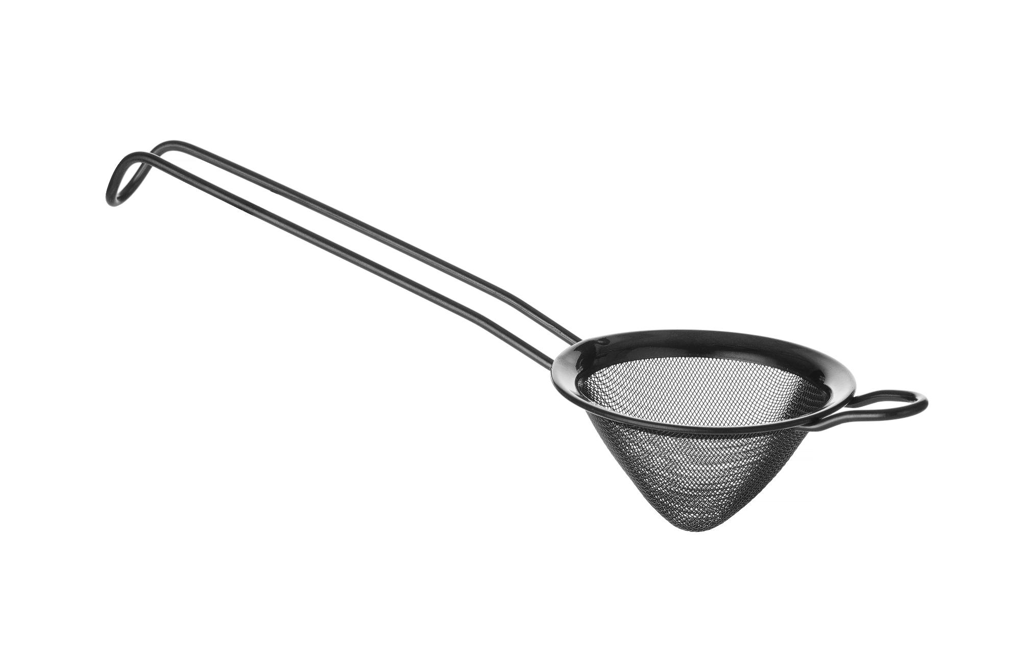 Bar sieve conical PVD coated, Bar up, Black, o75x220mm