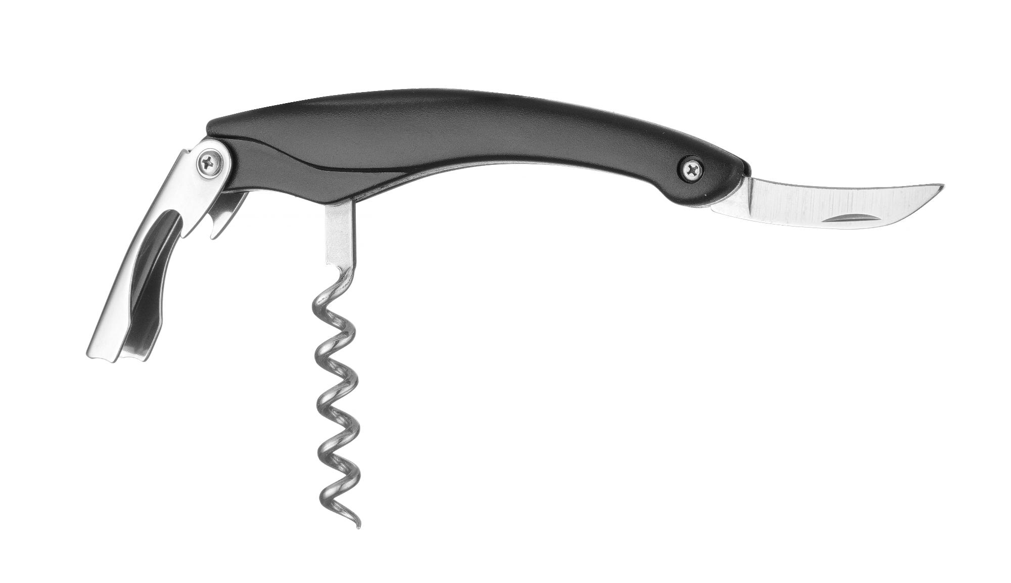 Waiter's friend corkscrew, Bar up, Black, 110x25mm