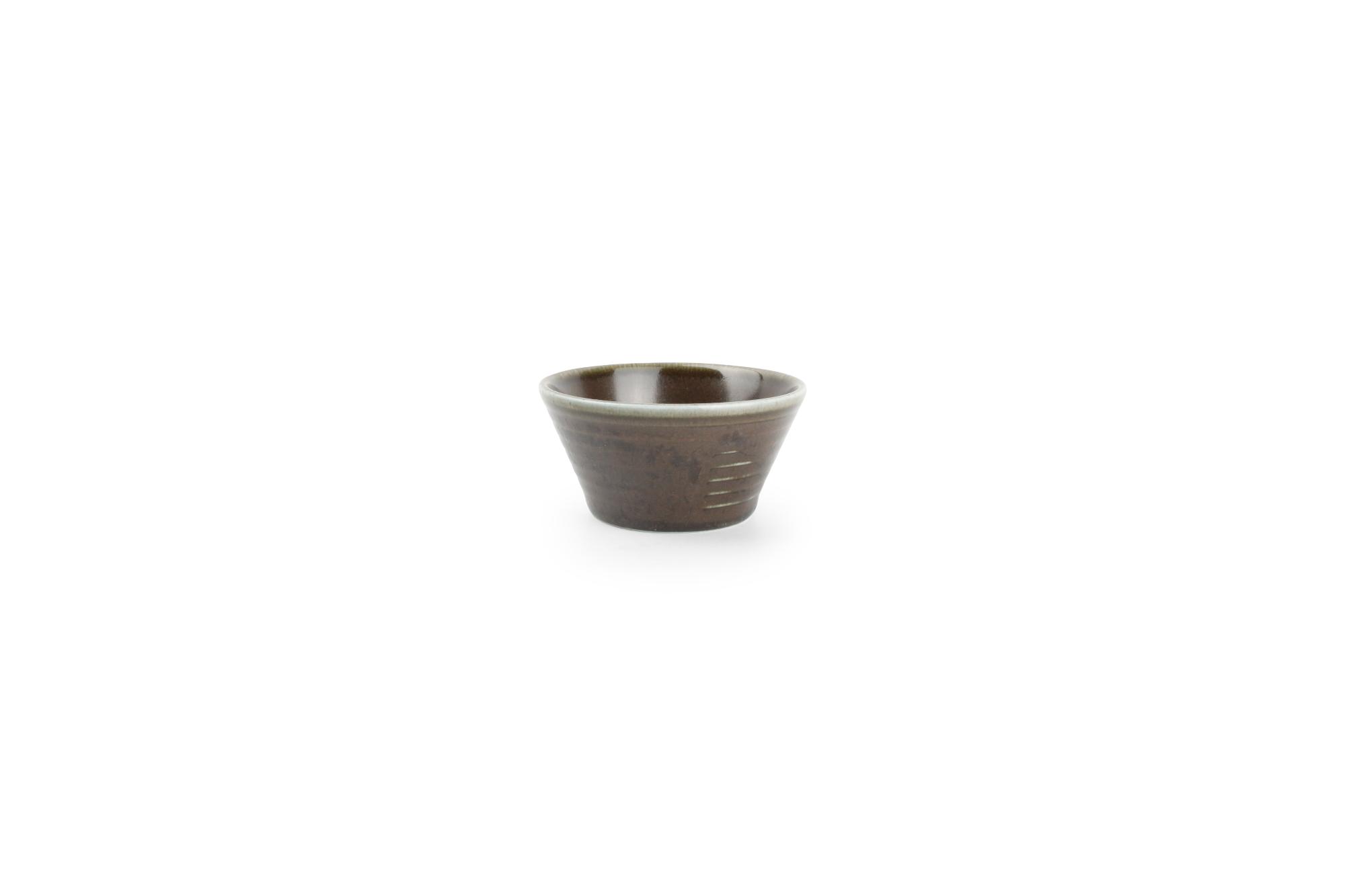 Miska 8xH4cm Conical Black Line