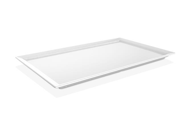 1/3 GN tray in melamine, white