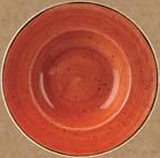 Stonecast Orange wide rim bowl, 280mm