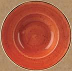 Stonecast Orange wide rim bowl, 280mm