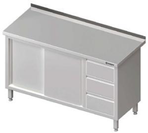 Zásuvkový stôl - posuvné dvere STALGAST 1400 x 600 x 850 mm