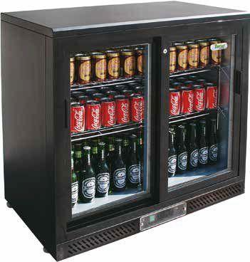 Presklená barová chladnička - 2 dverová
